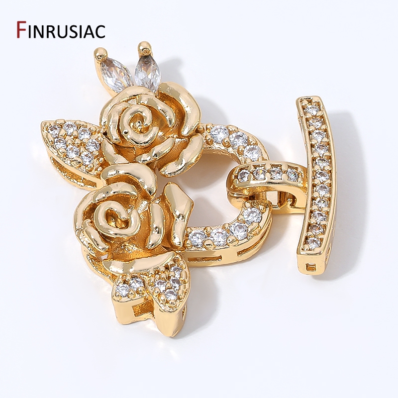 Jewelry Making Beads - Fechos de Flor de Zircônia em