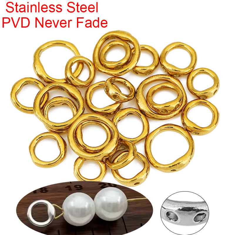 Jewelry Making Beads - 20 pçs de aço inoxidável colar