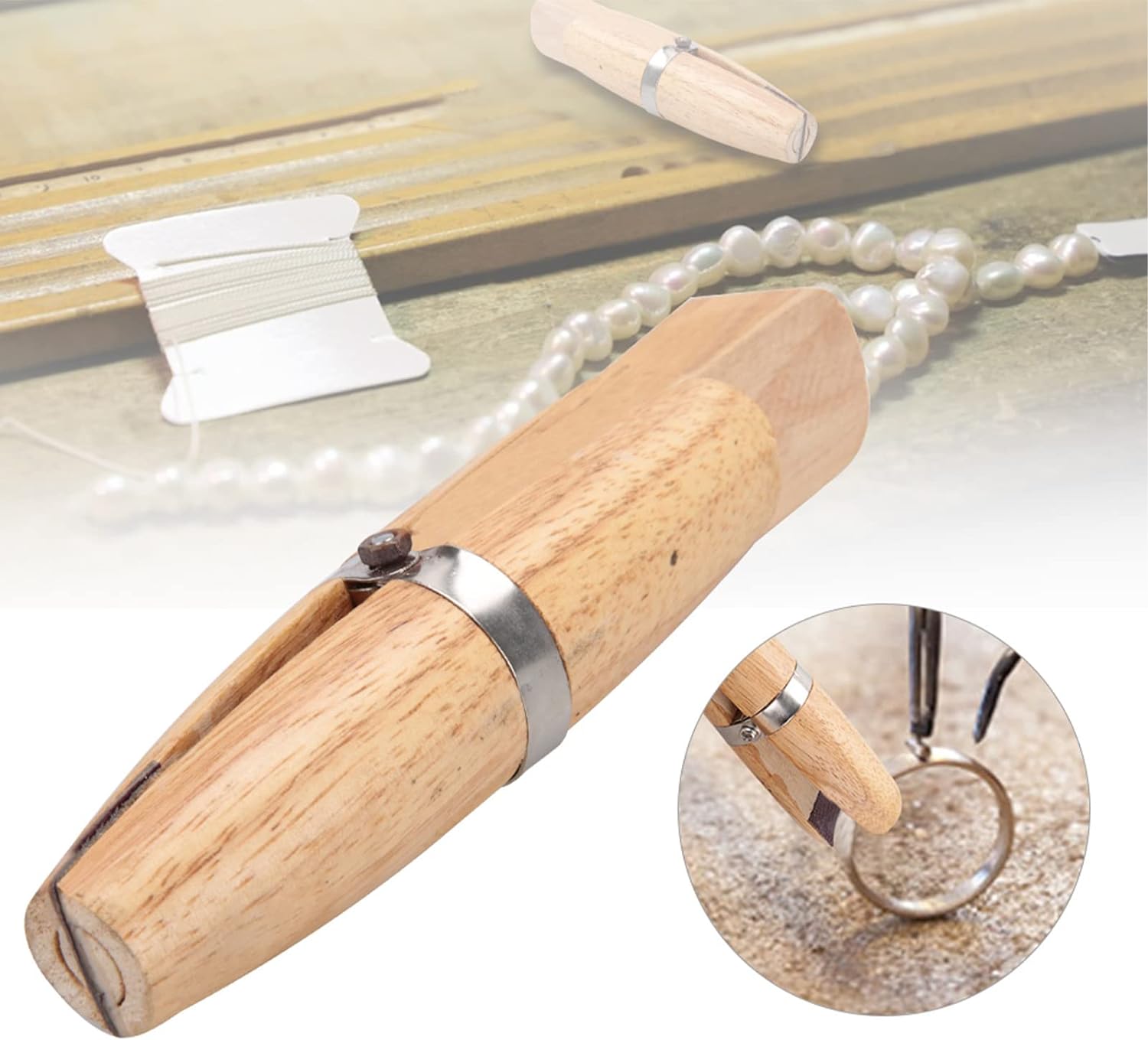 Jewelry Making Ring Tool - Grampo de Madeira para Joalheiros, Ferramenta