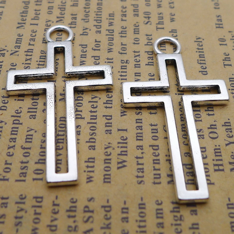 Jewelry Making Paris - 10 pçs/lote 21*39 milímetros Oco Cruz