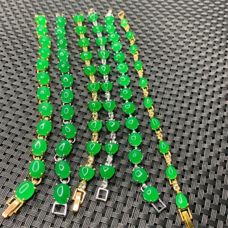 Jewelry Making Singapore - Natural malay jades chalcedônia pedra chapeado