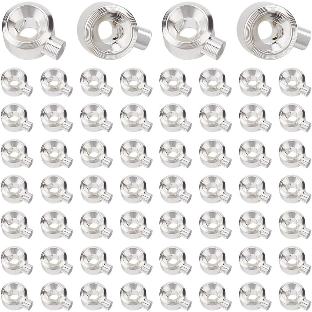 Jewelry Making Silver - 60 pçs contas de crimpagem de