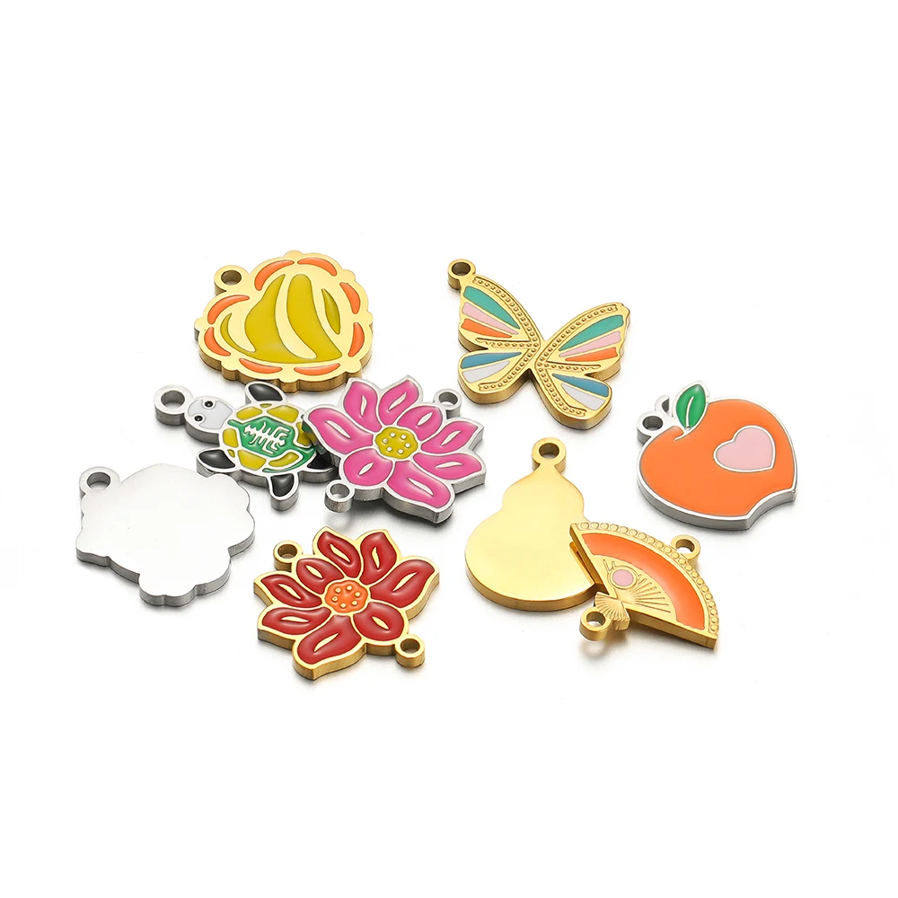 Jewelry Making 4 Year Old - 5 pçs de aço inoxidável lótus