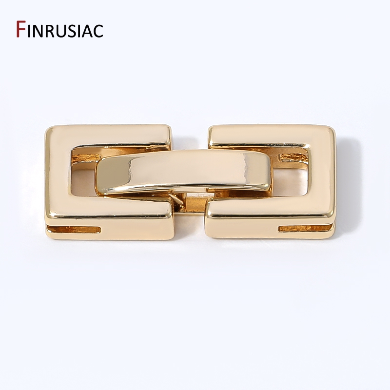 Jewelry Making Beads - Conector de Fechos Retangulares Banhados a