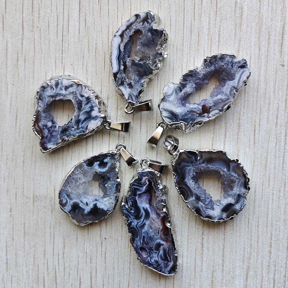 Jewelry Making Paris - Natural Agates Jewelry Making, Silver Plated