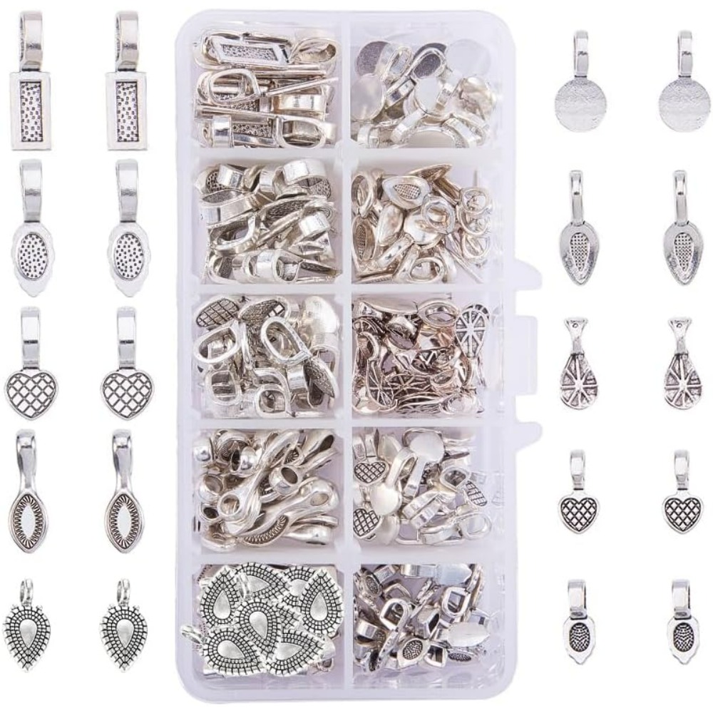 Jewelry Making Silver - 200 peças 10 estilos de liga