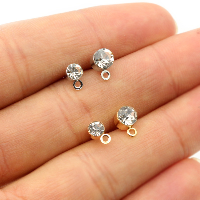 Jewelry Making Set - 50 pçs brincos pinos com zircão