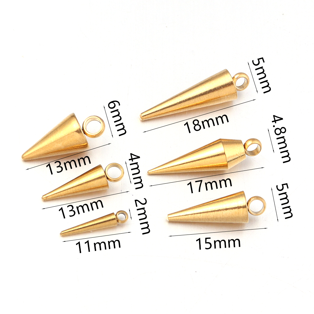 10 pçs de aço inoxidável cone  - Jewelry Making For Adults avaliação e preço