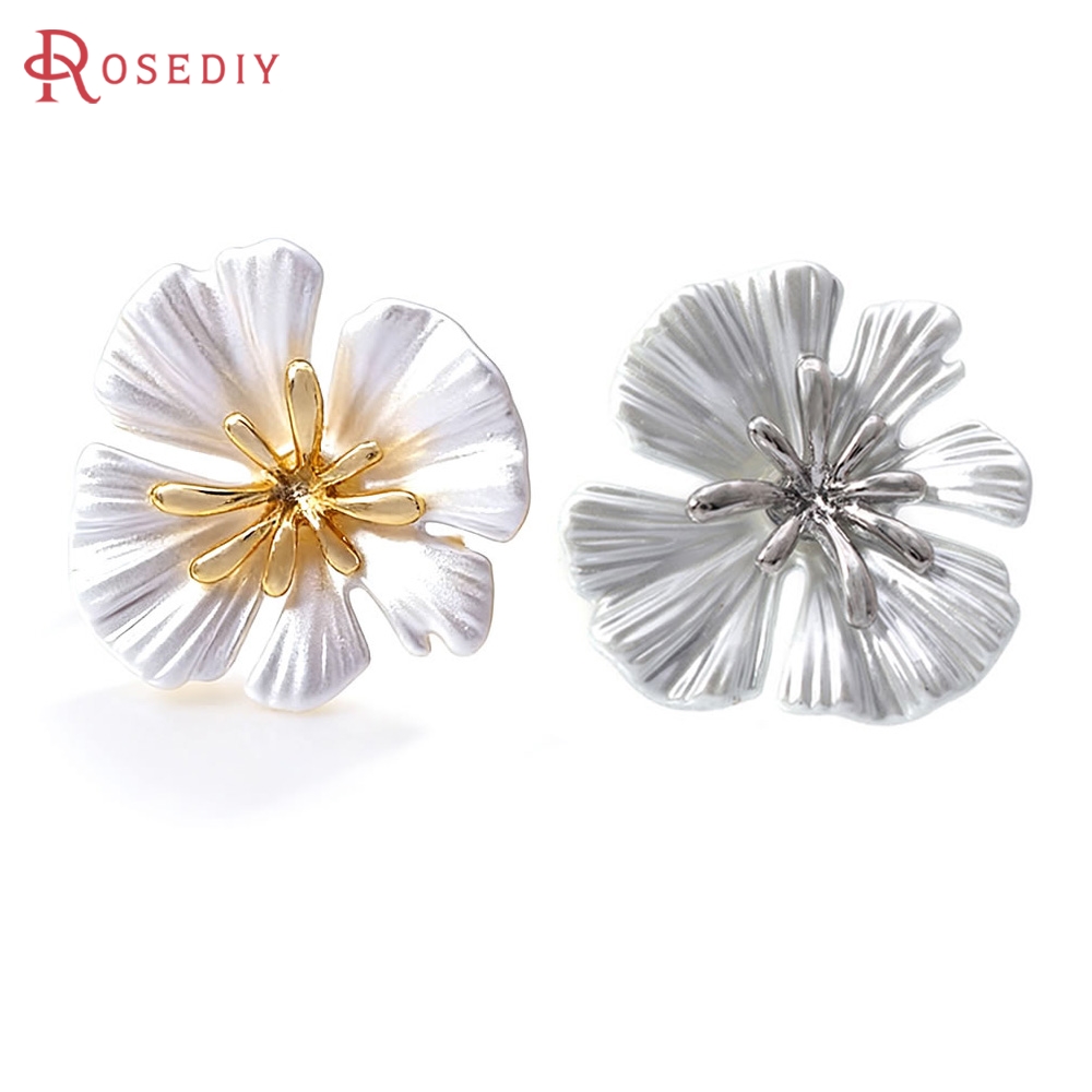 Brincos de Flor em Latão Cor O - Jewelry Making Metal avaliação e preço