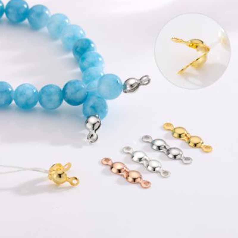 4 peças de Conectores de Crimp - Jewelry Making Silver avaliação e preço