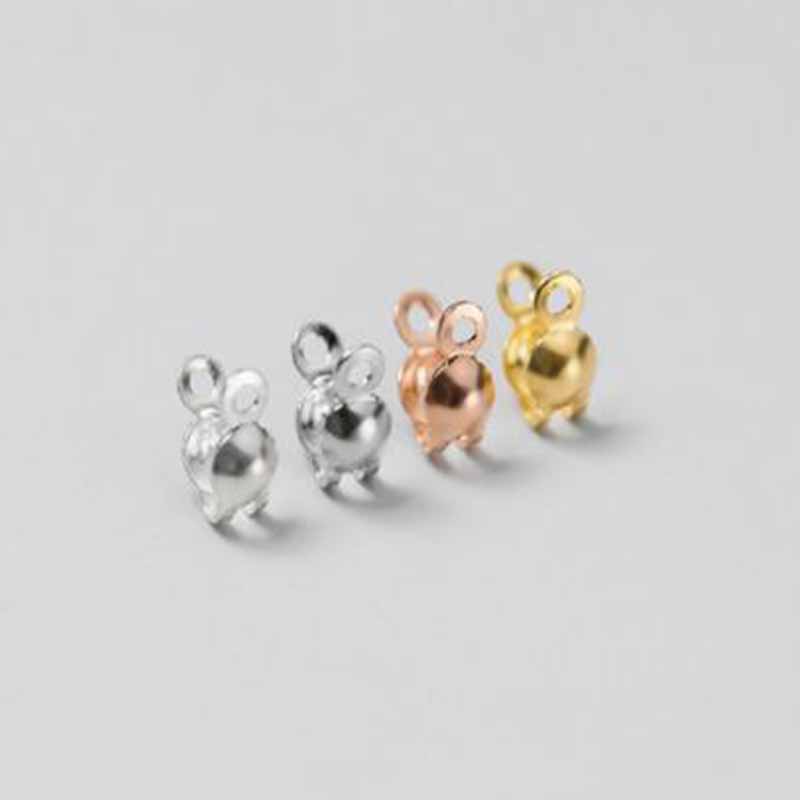 4 peças de Conectores de Crimp - Jewelry Making Silver avaliação e preço
