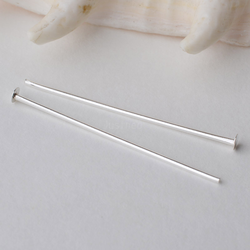 Alfinetes de cabeça plana em p - Jewelry Making Silver avaliação e preço