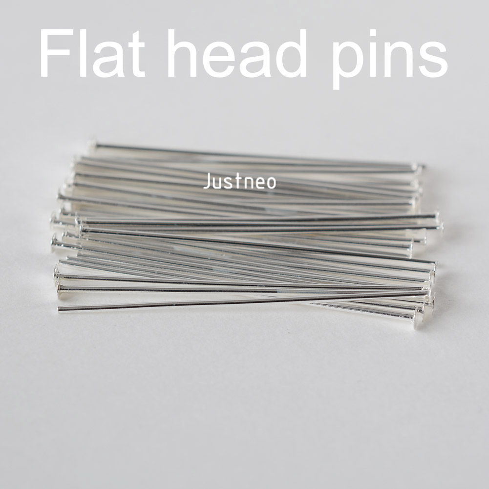 Alfinetes de cabeça plana em p - Jewelry Making Silver avaliação e preço