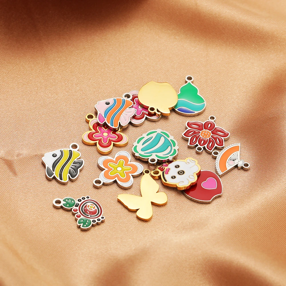 5 pçs de aço inoxidável lótus  - Jewelry Making 4 Year Old avaliação e preço
