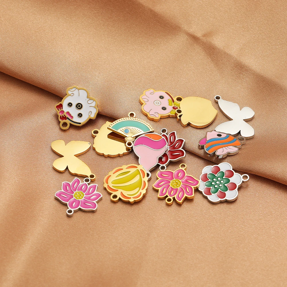 5 pçs de aço inoxidável lótus  - Jewelry Making 4 Year Old avaliação e preço