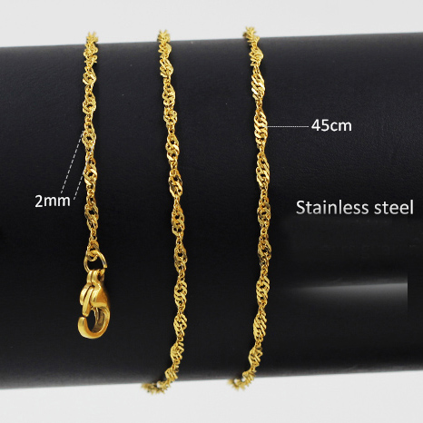 Luxusteel 2mm 10 pçs/lote onda - Jewelry Making Singapore avaliação e preço