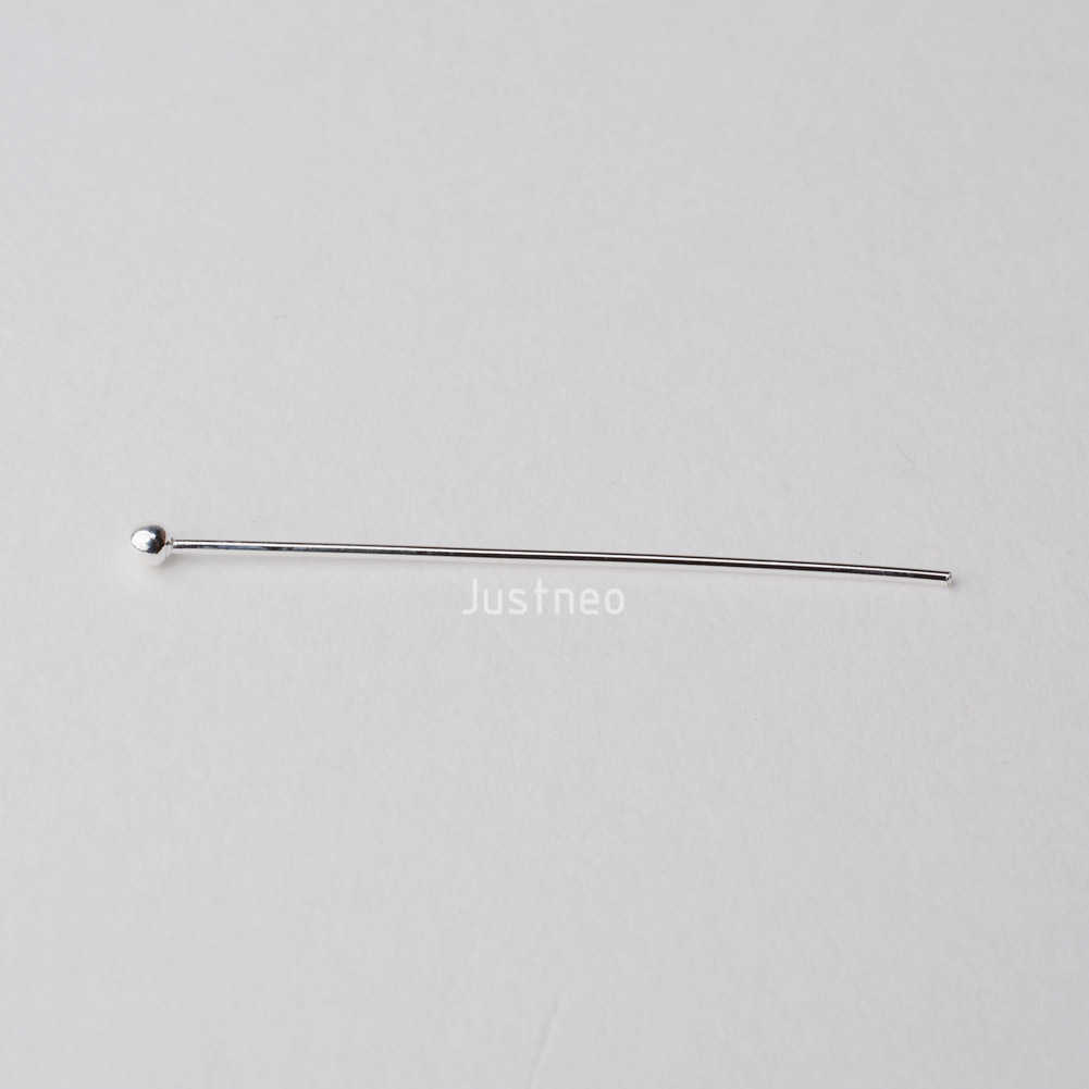 Alfinetes de cabeça esférica e - Jewelry Making Silver avaliação e preço
