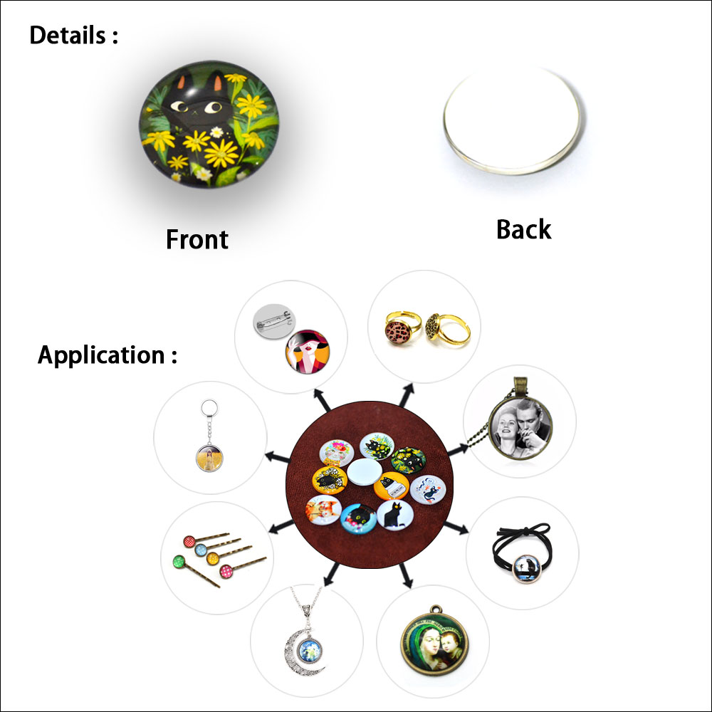 Round Photo Glass Cabochon par - Jewelry Making 4 Year Old avaliação e preço