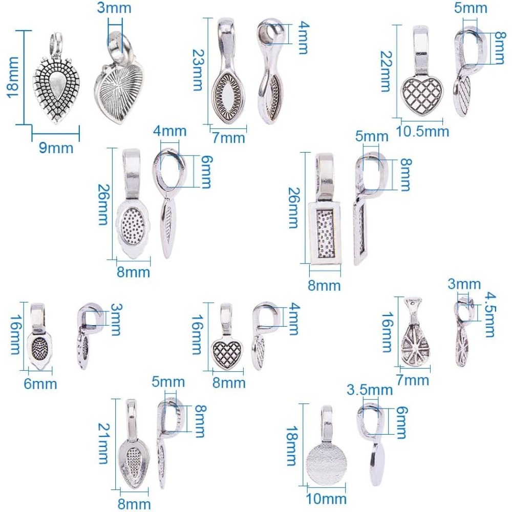200 peças 10 estilos de liga d - Jewelry Making Silver avaliação e preço
