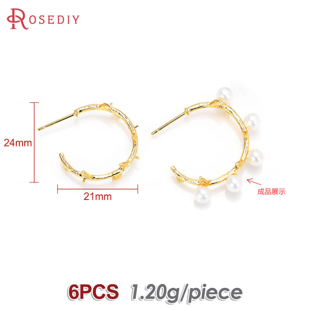 18k Gold Color Brass Round Stu - Jewelry Making Set avaliação e preço