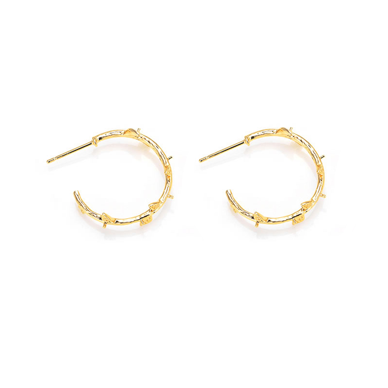 18k Gold Color Brass Round Stu - Jewelry Making Set avaliação e preço