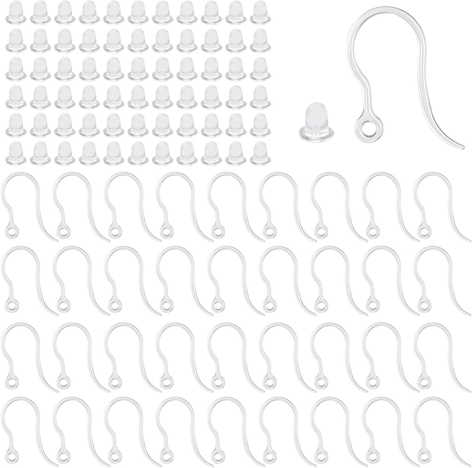 Ganchos de brinco de plástico  - Jewelry Making Parts avaliação e preço