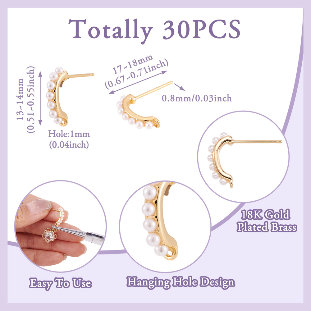 30 peças de bases de brinco de - Jewelry Making Set avaliação e preço